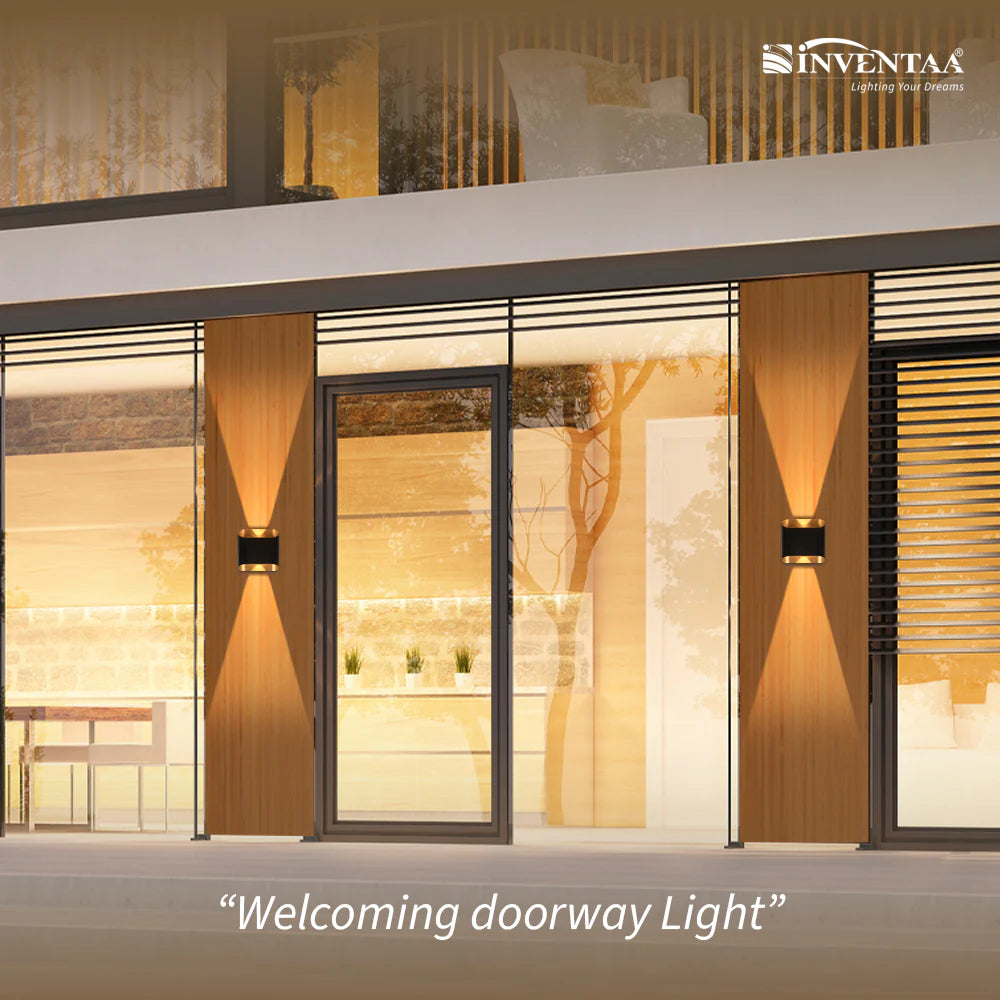 INVENTAA Goldie LED Outdoor Wall Light – 4W & 6W | 2-Way, 4-Way & 6-Way
