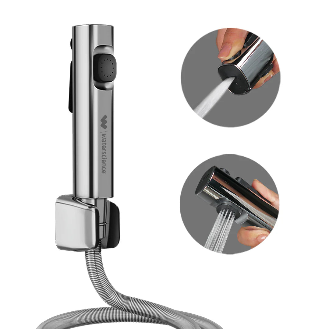 WaterScience Water Saving Health Faucet Dual Flow Modes with hose -Gun Metal-bathroom accessories-dealsplant