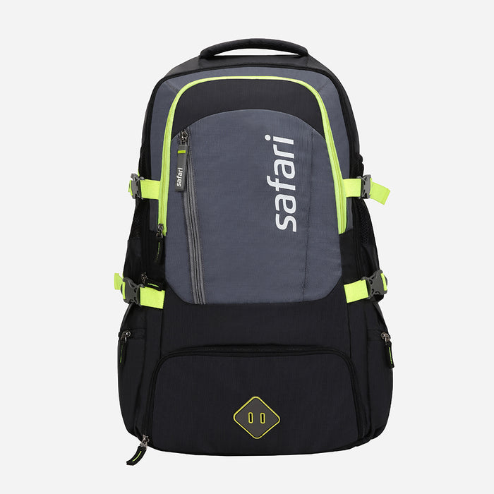 Safari Hulk 50L Black Overnighter Travel Backpack with Laptop Compartment-dealsplant