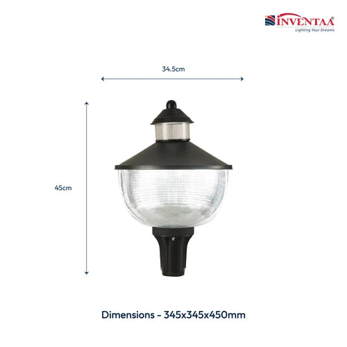 Inventaa Britta Lotus 30W LED Gate Light — 14-Inch Lotus Dome Design, Modern Entrance Light with 1-Year Warranty