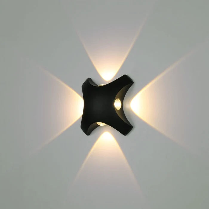 INVENTAA Nura 4W Four-Way LED Outdoor Wall Light – IP65 Aluminium-Outdoor Lighting-dealsplant