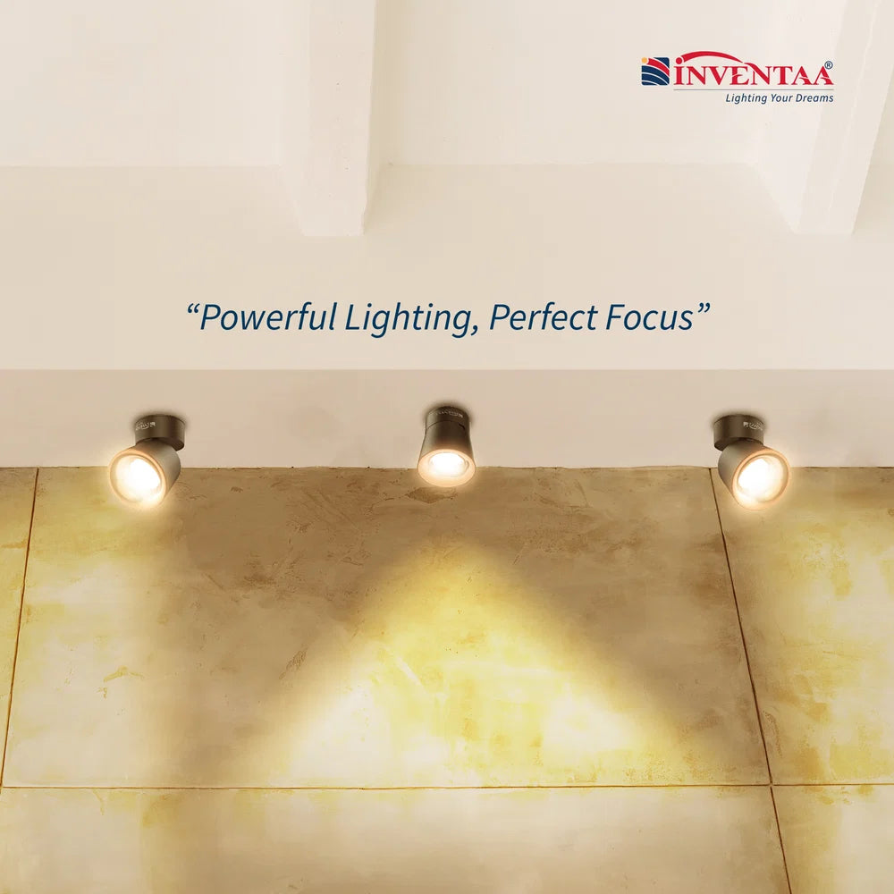 INVENTAA Oxana Revolve COB Surface LED Light – 7W & 12W | Cool, Warm, Neutral