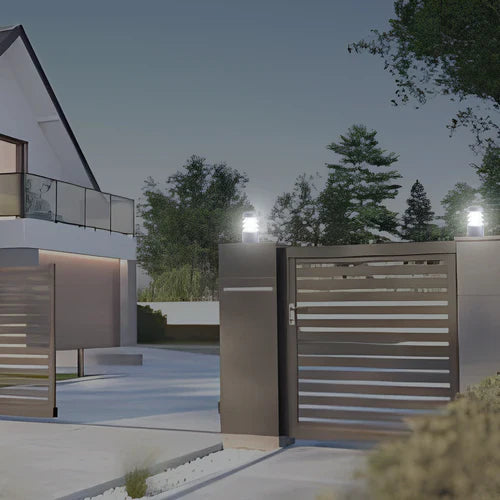Inventaa Estela - Modern Gate Post Lights | LED Front Gate Lamps for Outdoor