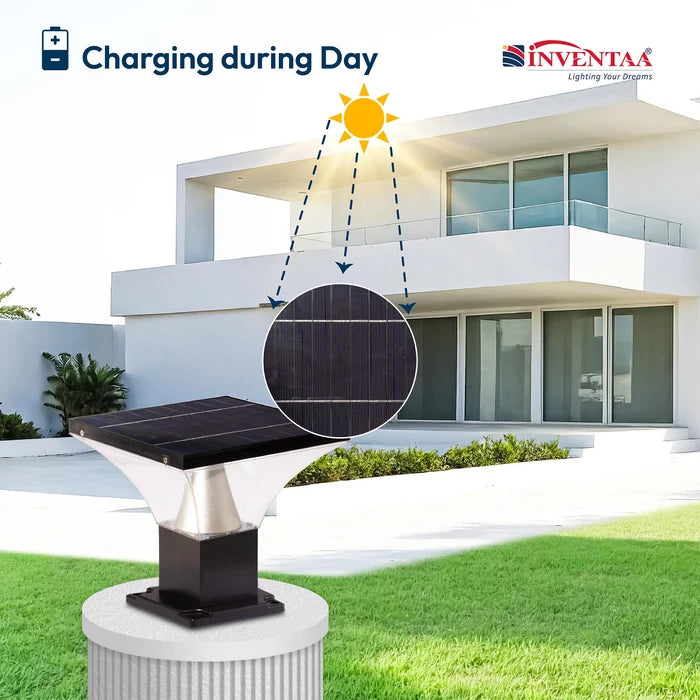 INVENTAA Bloom Solar Gate Light – LED Solar Outdoor Gate & Pillar Light