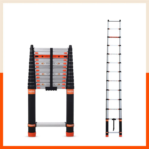Bathla X-TEND 12.5 ft Aluminium Telescopic Ladder (13 Step - 3.8 Mtr)-ladder-dealsplant