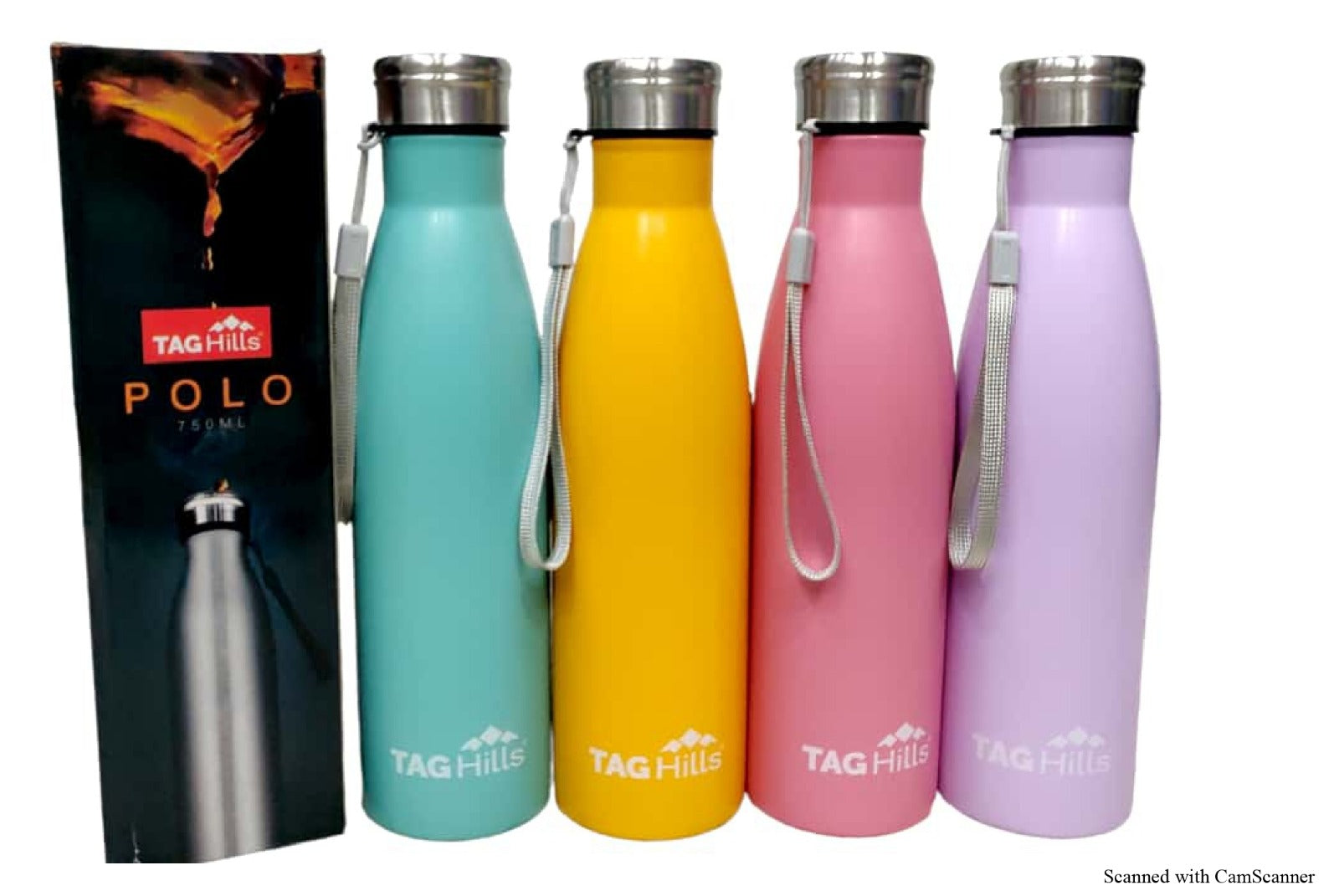 TAG Hills Polo Stainless Steel Water Bottle Set of 3, Multicolour Each 750ml-Home & Kitchen Appliances-dealsplant