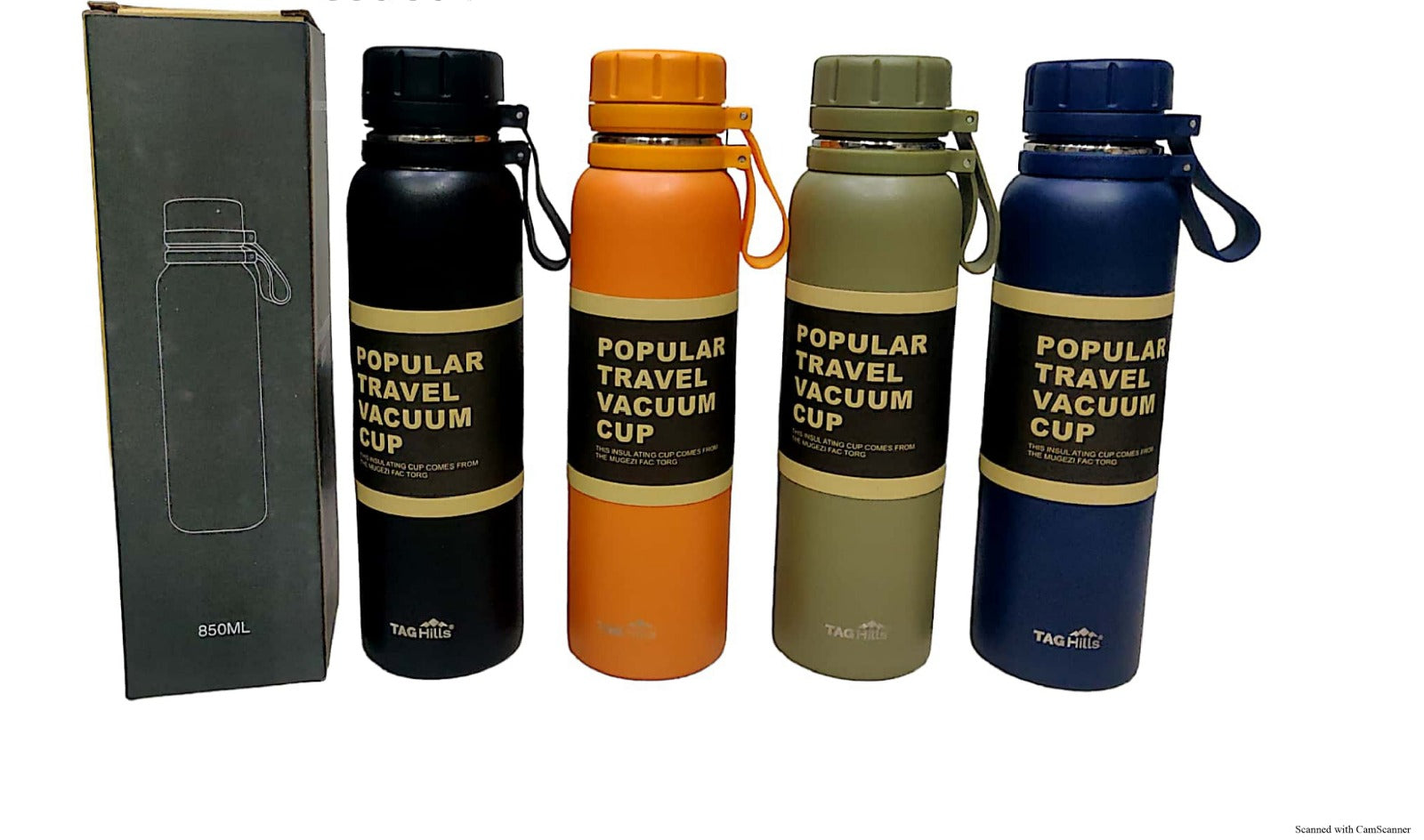 Tag Hills Stainless Steel Hot & Cold Travel Water Bottle Flask with Multi Colour set of 3 Each 850Ml-flask-dealsplant