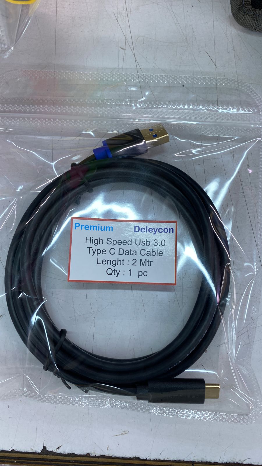 Deleycon USB to Type C,Ext cable -2Metre-C-type CABLE-dealsplant