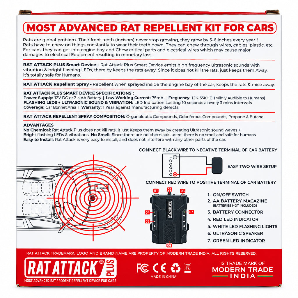 Rat Attack Plus with light and vibration sensor-car protection-dealsplant