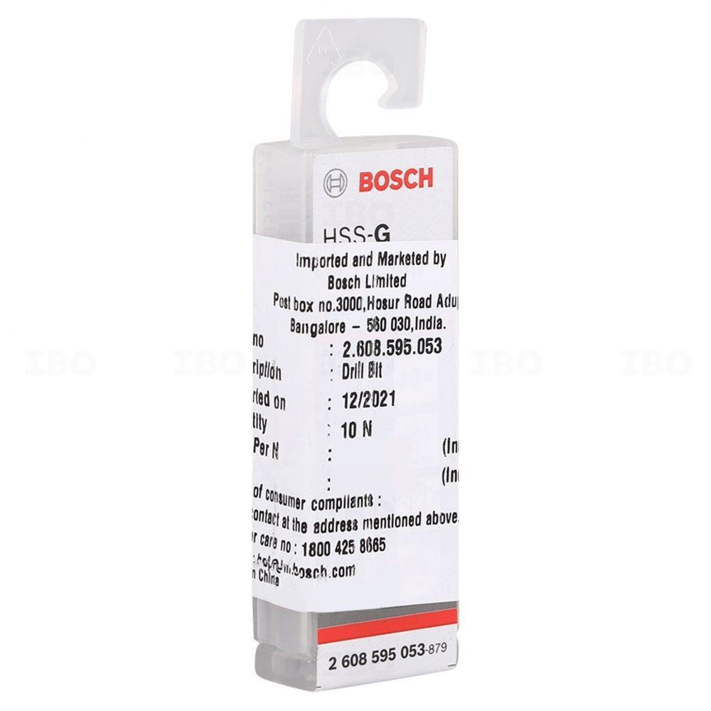Bosch 2608595053 2.5mm HSS-G Twist Drill Bit Pack Of 10-Twist Drill Bit-dealsplant