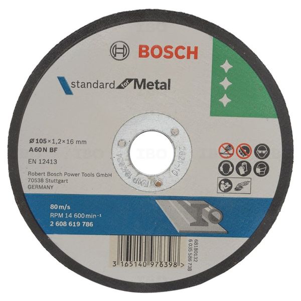Bosch 2608619786 105x1.2x16mm Metal Cutting Wheel pack of 10-Metal Cutting Wheel-dealsplant