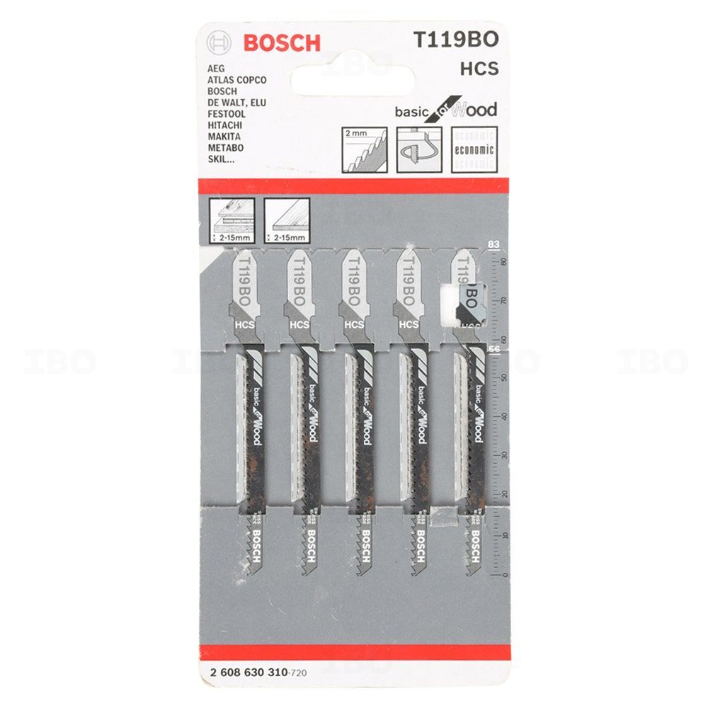 Bosch 2608630310 T 119BO 5pcs Jig Saw Blade-Jig Saw Blade-dealsplant
