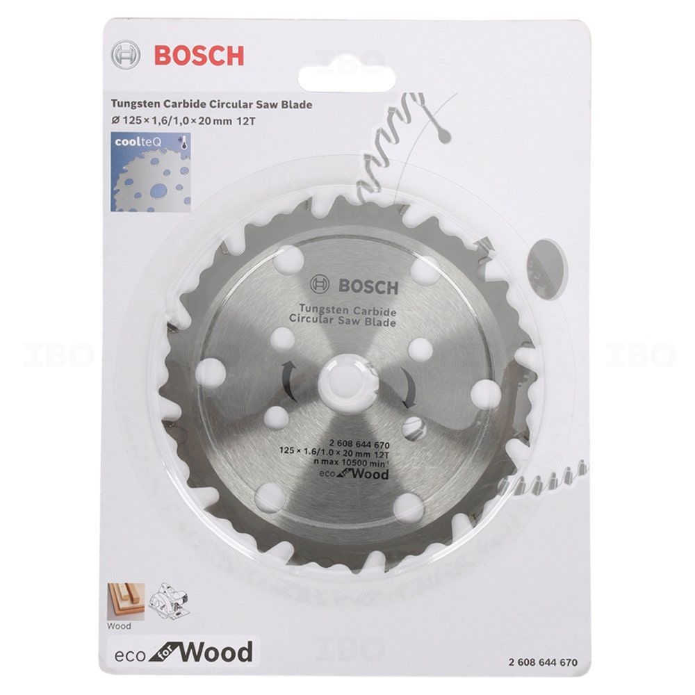 Bosch 2608644670 CoolteQ 125x1.6/1.0x20mm 12Teeth Circular Saw Blade-Circular Saw Blade-dealsplant