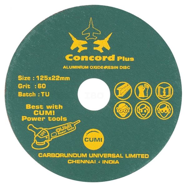 Cumi 125x22mm Concord Resin Sander Disc pack of 10 size(36,50,60,80,100,120)-Resin Sander Disc-dealsplant