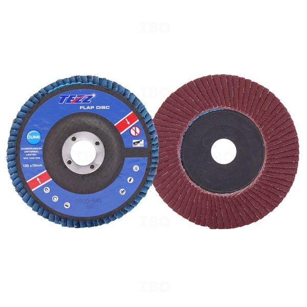 Cumi Tezz 100x16mm 120 Grit Alo Resin Flap Disc pack of 10-Grit Alo Resin Flap Disc-dealsplant