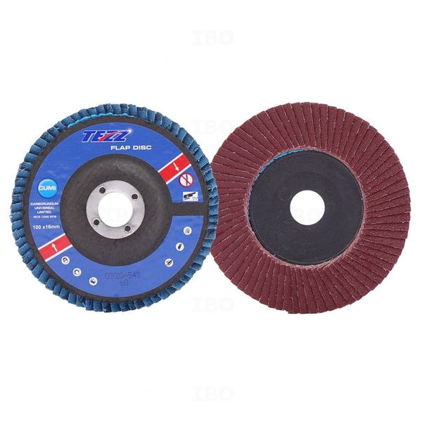 Cumi Tezz 100x16mm 80 Grit Alo Resin Flap Disc pack of 10-Grit Alo Resin Flap Disc-dealsplant