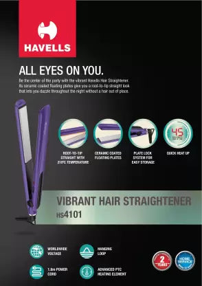 HAVELLS HS 4101 Hair Straightener (Purple)-Hair Straightener-dealsplant