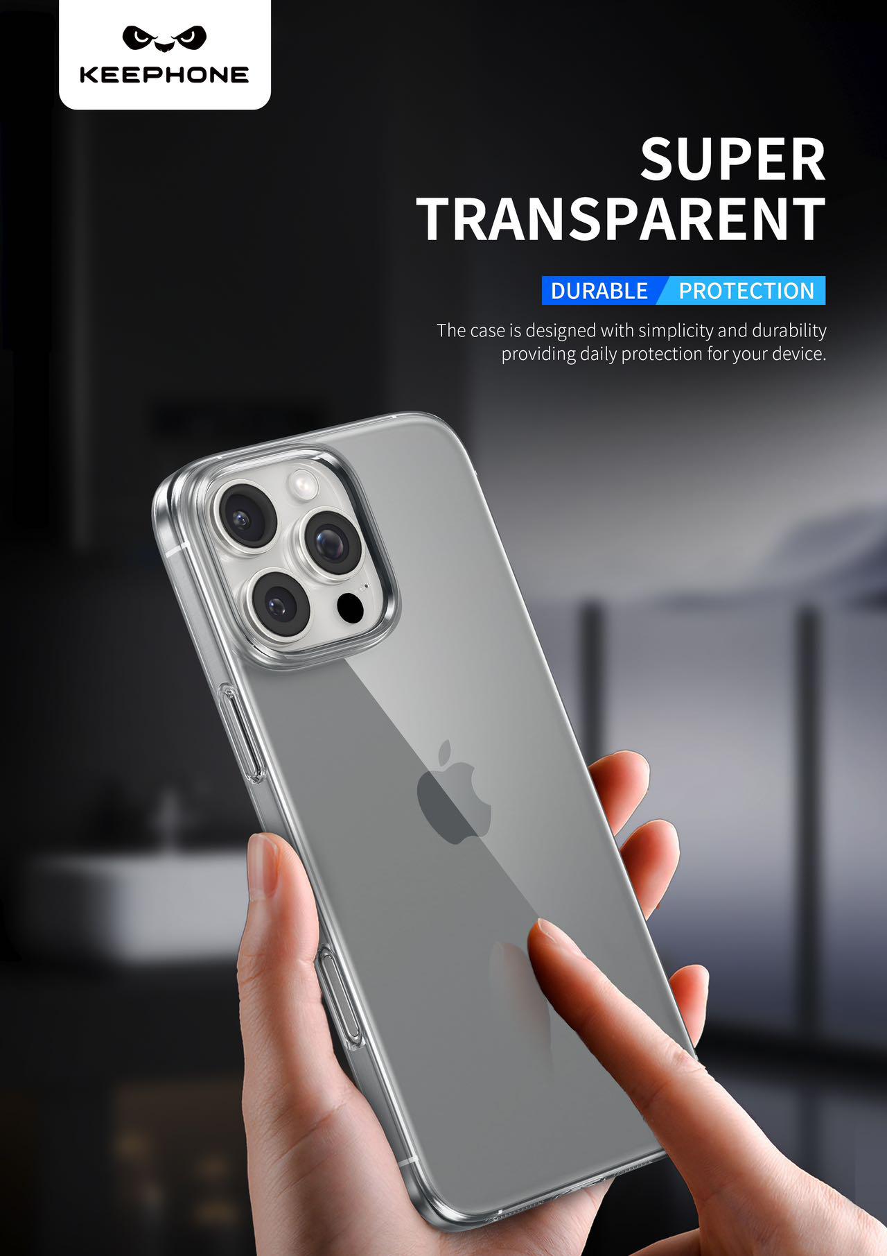 KEEPHONE X CRYSTAL ANTI YELLOWING ultra clear thin back case premium quality for iphone 16 series-Mobile Back Case-dealsplant