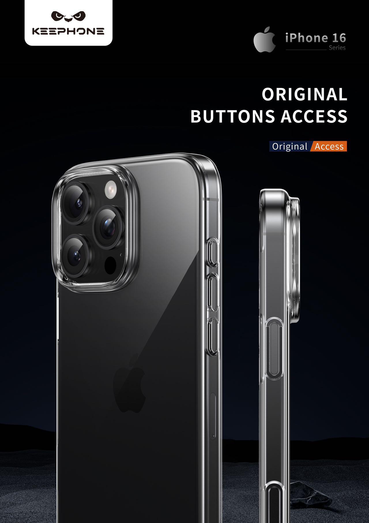 KEEPHONE X CRYSTAL ANTI YELLOWING ultra clear thin back case premium quality for iphone 16 series-Mobile Back Case-dealsplant