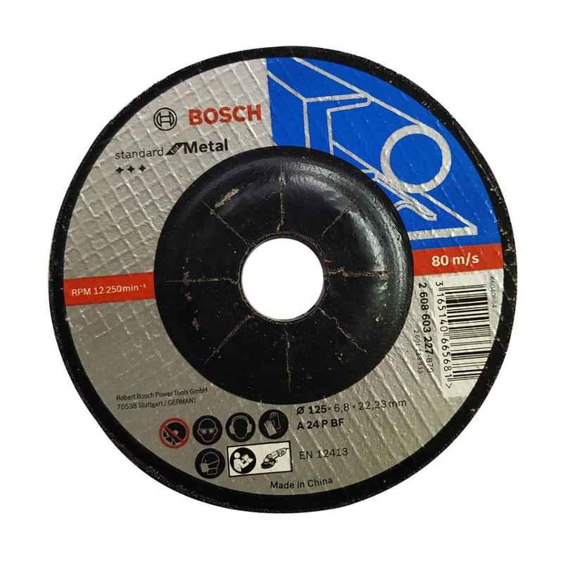 Bosch 2608603227 125x6.8x22.23mm Metal Grinding Wheel pack of 5-Metal Grinding Wheel-dealsplant