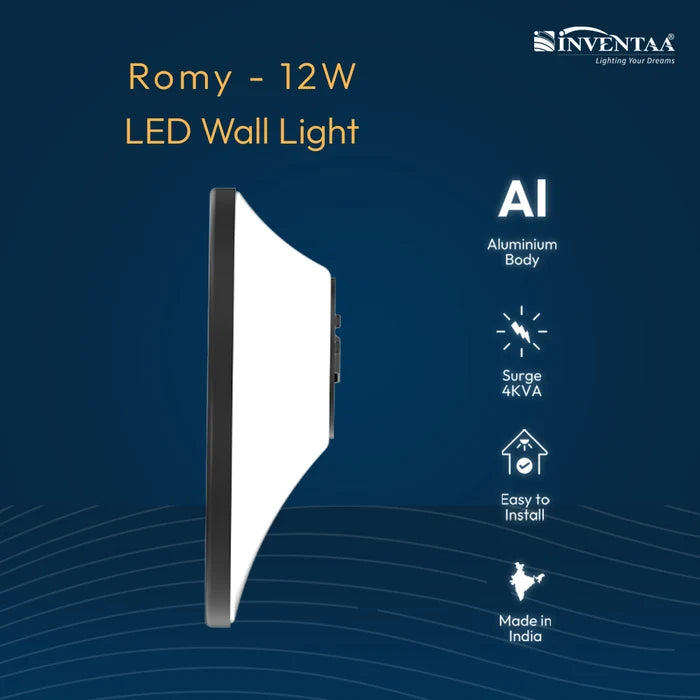 INVENTAA Romy 12W Decorative LED Wall Lamp – Cool & Warm White-Outdoor Lighting-dealsplant
