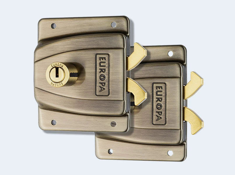 Europa Brass Stainless Steel Finish Sliding Wardrobe Lock, F367-Wardrobe Lock-dealsplant