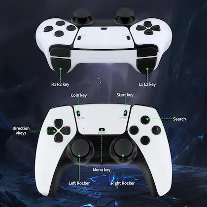 VikriDa Retro 4K Game Stick Console, Retro Play Game Stick, Nostalgia Game, Plug and Play Video Game Stick Built in 20000+ Games, with Dual 2.4G Wireless Controllers (64G) 2 Player Controllers Pack Of 2-VIDEOGAME-dealsplant