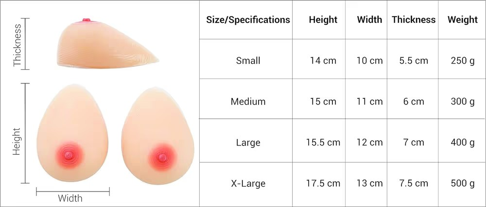 Dyna Pryda Premium Quality Artificial Breast Prosthesis Natural Density Silicone (Beige)-HEALTH & PERSONAL CARE-dealsplant