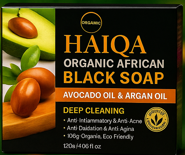 HAIQA ORGANIC AFRICAN BLACK SOAP-100gram-HEALTH & PERSONAL CARE-dealsplant