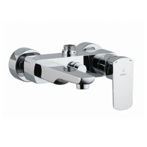 Jaquar Kubix Prime Single Lever Wall Mixer KUP-35115PM with Provision for Connection to Exposed Shower Pipe (SHA-1211) with Connecting Legs & Wall Flanges-Wall Mixer-dealsplant