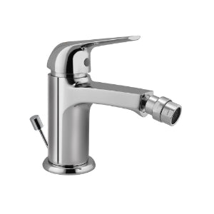 Jaquar Continental Prime Single Lever 1 Hole Bidet Mixer with Popup Waste COP-213BPM with 375mm Long Braided Hoses-Single Lever Basin Mixer-dealsplant