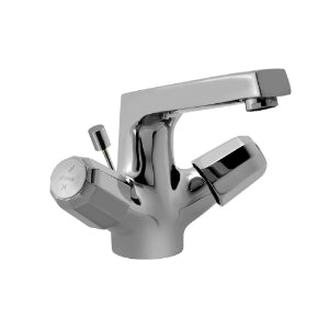 Jaquar Continental Prime Central Hole Basin Mixer with Popup Waste System COP-169BPM with 450mm Long Braided Hoses-Basin Mixer-dealsplant