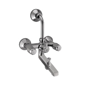 Jaquar Continental Prime Wall Mixer 3 in 1 System COP-281PM with Provision for both Hand Shower and Overhead Shower Complete with 115mm Long Bend Pipe, Connecting Legs & Wall Flange (without Hand & Overhead Shower)-Wall Mixer-dealsplant