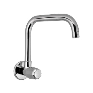 Jaquar Continental Prime Sink Cock with Pipe Swinging Spout COP-347PM Wall Mounted Model with Wall Flange-Sink Cock-dealsplant