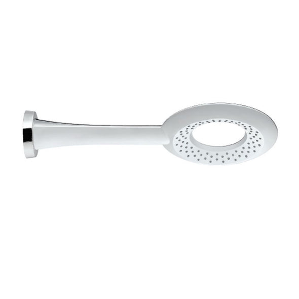 Jaquar Round Shape Single Flow Overhead Shower Rain Showers OHS-WHM-1765 250mm Round Shape Single Flow (ABS Body with Face Plate White Matt) With Rubit Cleaning System-overhead shower-dealsplant