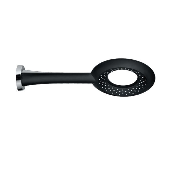 Jaquar Rain Showers Overhead Shower 250mm Round Shape OHS-BLM-1765 250mm Round Shape Single Flow (ABS Body with Face Plate Black Matt) with Rubit Cleaning System-overhead shower-dealsplant