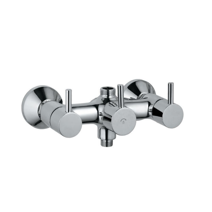 Jaquar Florentine Shower Mixer Chrome FLR-5215N with Provision for Connection to Exposed Shower Pipe (SHA-1211NH & SHA-1213) & Hand Shower, Wall Mounted-Shower Mixer-dealsplant
