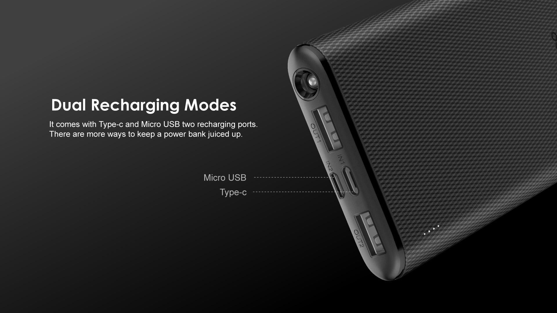 Oraimo OPB-P113D 10000mAh 2.1A Fast Charging USB Dual Output Power Bank-Power Bank-dealsplant