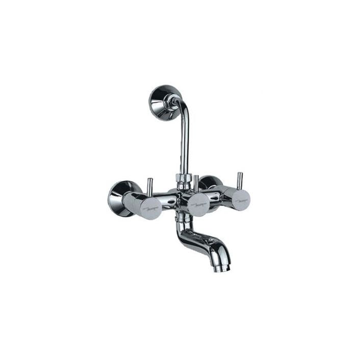 Jaquar Mixer and Diverter Florentine FLR 5273UPR Wall Mixer with Provision for Overhead Shower with 115mm long Bend Pipe on Upper Side, Connecting Legs & Wall Flanges-Mixer and Diverter-dealsplant