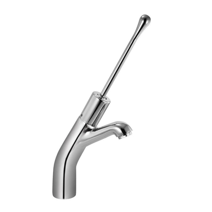 Jaquar New Age Pressmatic Non Concussive Basin Tap PRS-031L65MED with 65mm Extension Body & Elbow Operated Extended Lever-Basin Tap-dealsplant
