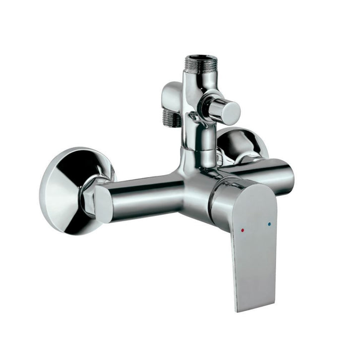 Jaquar Aria Single Lever Shower Mixer ARI-39145 with Provision For Connection to Exposed Shower Pipe (SHA-1211NH & SHA-1213) & Hand Shower, Wall Mounted-Shower Mixer-dealsplant