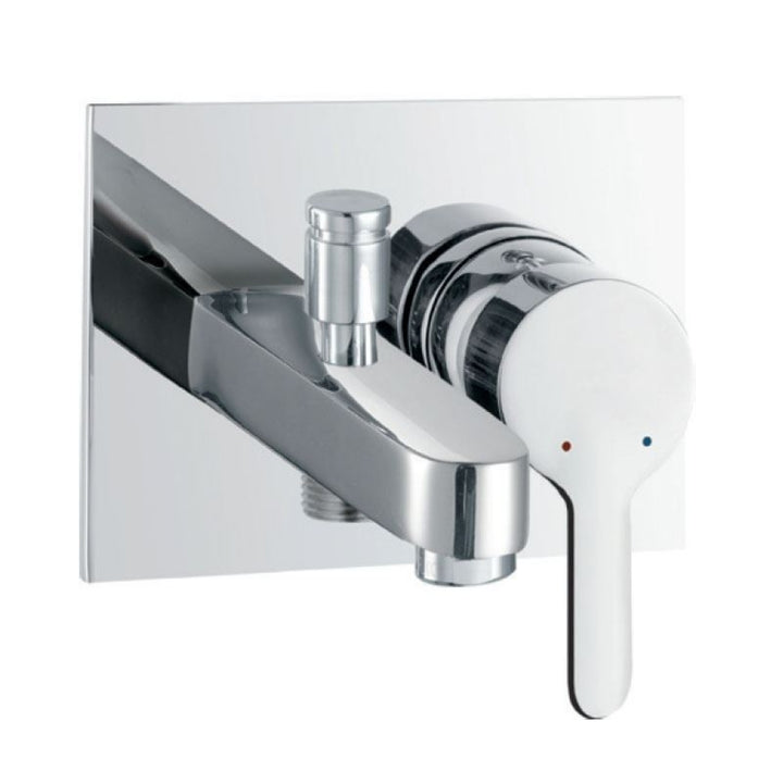 Jaquar Fusion Single Lever High Flow Built In In Wall Manual Valve FUS-29137 with Diverter Bath Spout-Wall Manual Valve-dealsplant