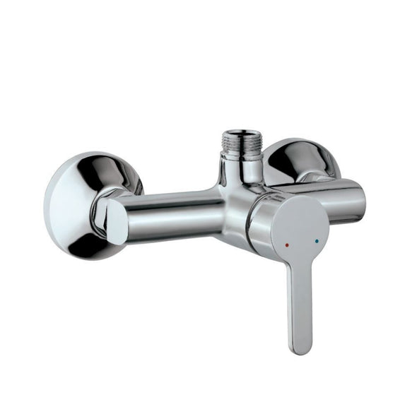 Jaquar Fusion Single Lever Shower Mixer Chrome FUS-29147 with Provision For Connection to Exposed Shower Pipe (SHA-1211), Wall Mounted-Shower Mixer-dealsplant