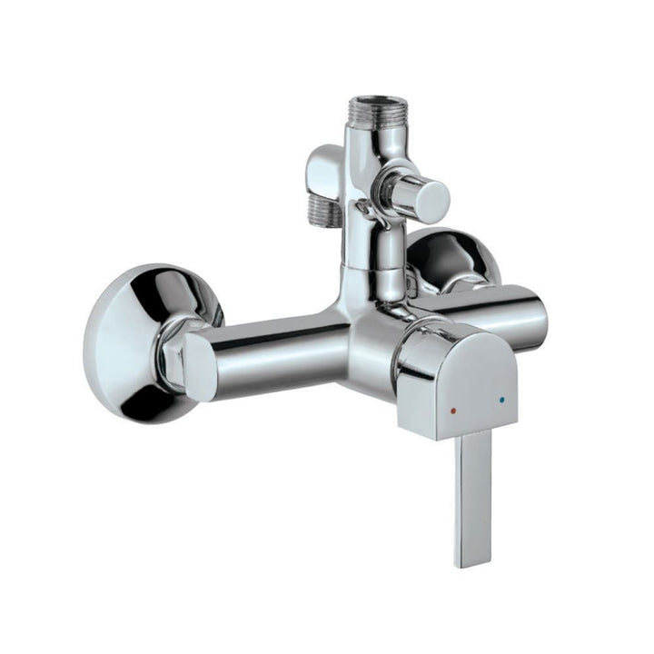Jaquar D'Arc Single Lever Shower Mixer DRC-37145 with Provision For Connection to Exposed Shower Pipe (SHA-1211NH & SHA-1213) & Hand Shower, Wall Mounted-Shower Mixer-dealsplant