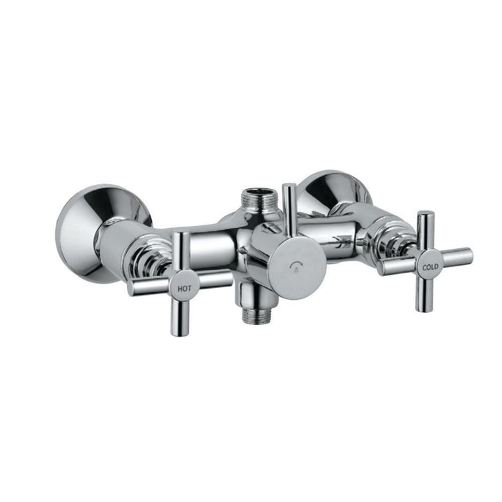 Jaquar Solo Shower Mixer SOL-6215 with Provision for Connection to Exposed Shower Pipe (SHA-1211NH & SHA-1213) & Hand Shower, Wall Mounted-Shower Mixer-dealsplant