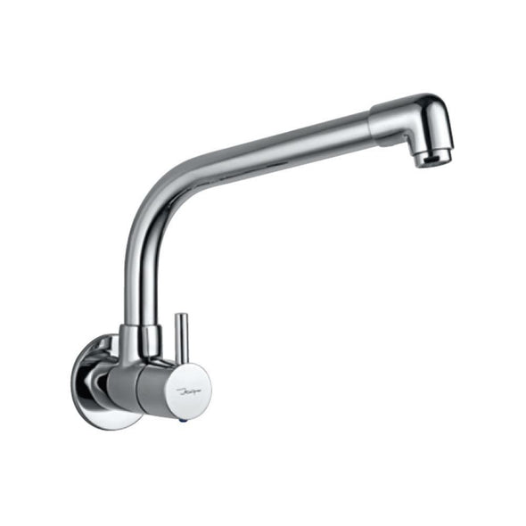 Jaquar Florentine Sink Cock Chrome FLR-5347SD with Extended Swinging Spout (Wall Mounted Model) With Wall Flange-Sink Cock-dealsplant