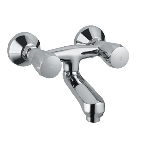Jaquar Continental Wall Mixer Non Telephonic Shower Arrangement Chrome CON-219KN with Connecting Legs & Wall Flanges-Wall Mixer-dealsplant