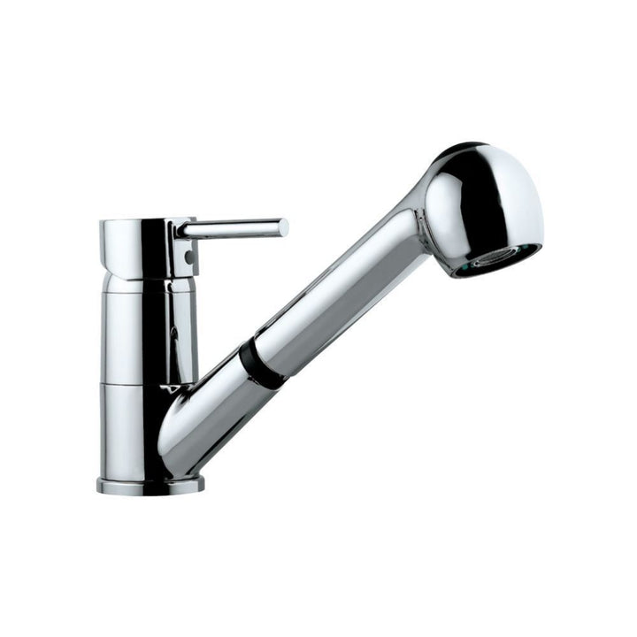 Jaquar Florentine Mono Sink Mixer FLR-5177B with Pull-out Handspray & 375mm Long Braided Hoses-sink mixer-dealsplant
