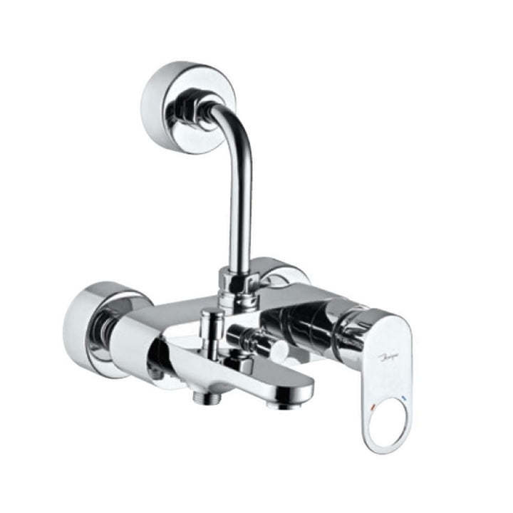Jaquar Ornamix Prime Single Lever Wall Mixer 3 in 1 System ORP-10125PM with Provision for both Hand Shower and Overhead Shower Complete with 115mm Long Bend Pipe, Connecting Legs & Wall Flange-Wall Mixer-dealsplant