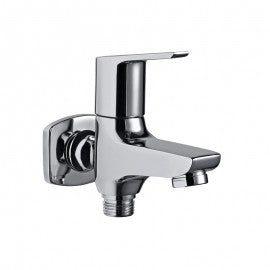 Essco Aspire 2-Way Bib Cock Faucet APR-CHR-101041 Single lever faucets with bold looks, cylindrical design, stylish straight lines, and glossy curves-Bib Cock-dealsplant